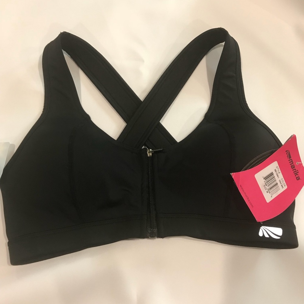 Marika black sports bra